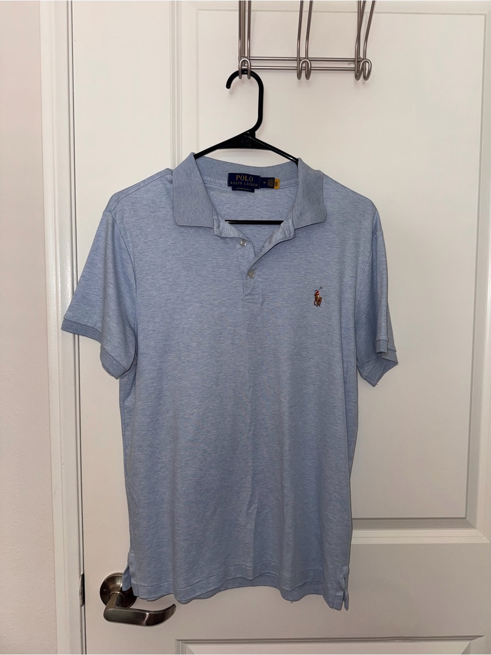 Ralph Lauren Light Blue Short-Sleeve Polo with Embroidered Pony